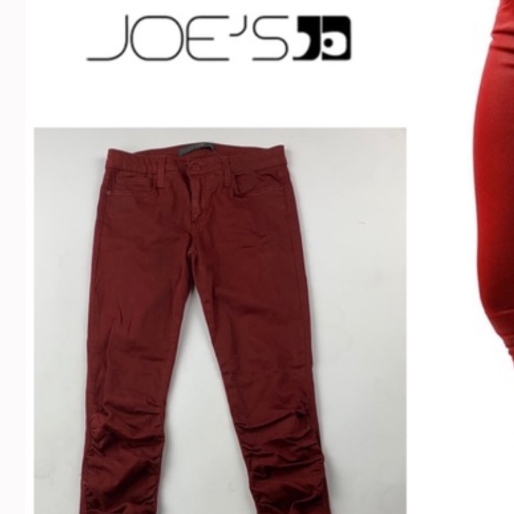 Joe’s Jeans Wine Skinny Ankle Ruched Jeans - Size 32